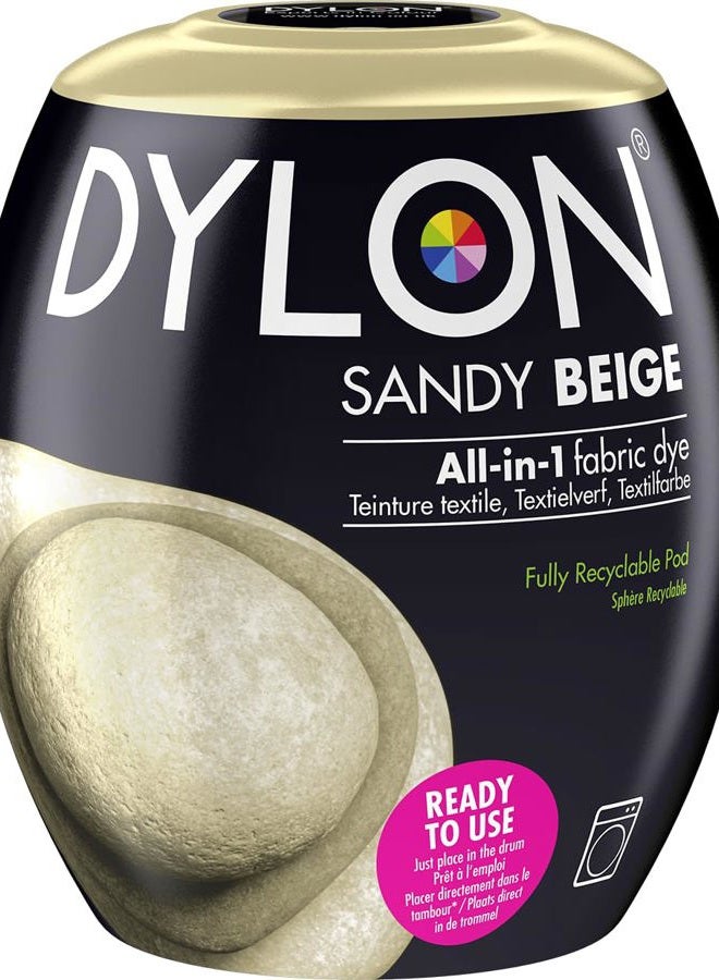 DYLON Washing Machine Fabric Dye Pod for Clothes & Soft Furnishings, 350g – Sandy Beige - Image 1