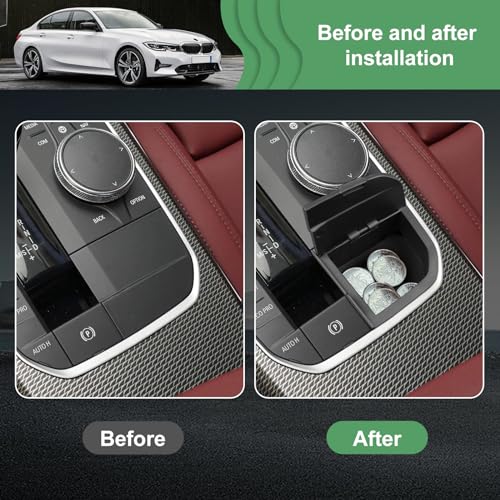 KUNGKIC لسيارات BMW 1 2 3 4 سلسلة X3 X4 F40 F44 G20 G21 G22 G23 G24 G26 G01 G02 M4 G82 M3 G80 i4 i3 تعديل صندوق تخزين ذراع نقل الحركة في وحدة التحكم المركزية ملحقات داخلية مصنوعة من ABS - Image 2