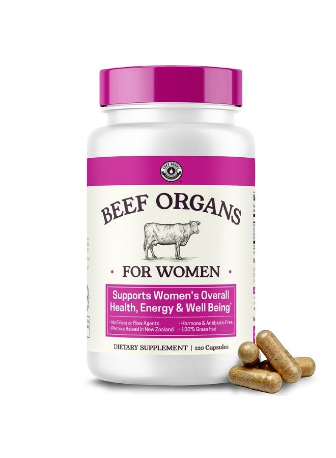 Left Coast Performance Beef Organ Supplement for Women - Beef Liver, Kidney, Heart and Uterus Tissue, Supports Women's Overall Energy and Health - Pasture Raised in New Zealand - No Fillers or Flow Agents - 120 Capsules - Image 1