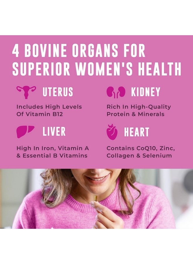 Left Coast Performance Beef Organ Supplement for Women - Beef Liver, Kidney, Heart and Uterus Tissue, Supports Women's Overall Energy and Health - Pasture Raised in New Zealand - No Fillers or Flow Agents - 120 Capsules - Image 3