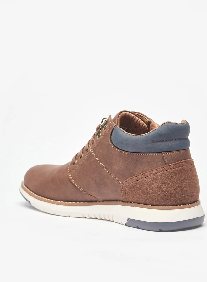 لي كوبر Men's Panelled Lace-Up Chukka Boots