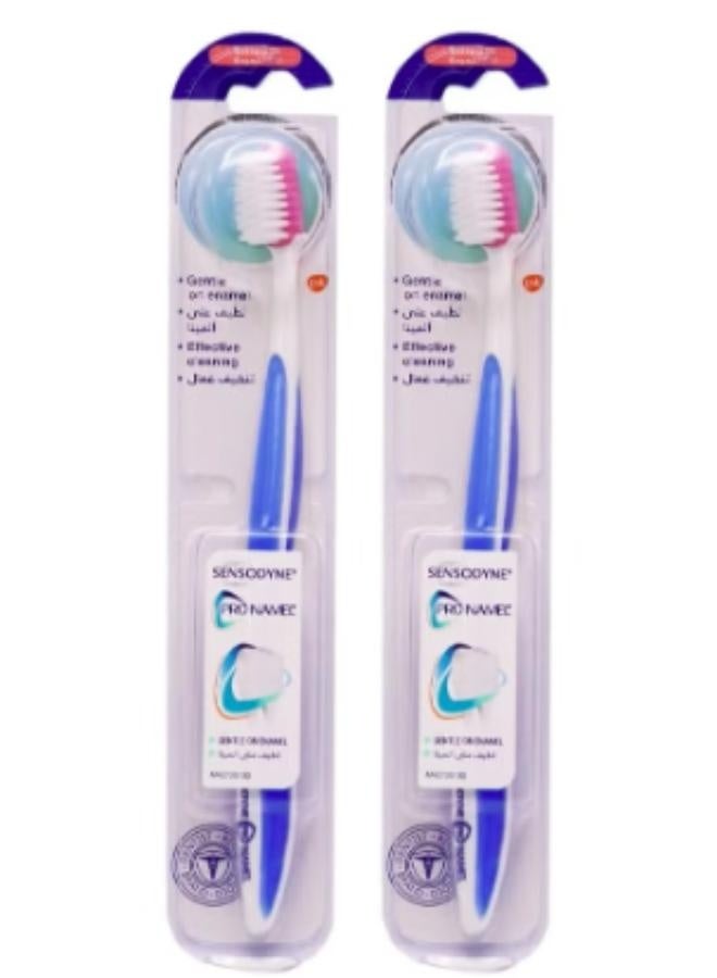 Sensodyne Sensodyne Two-Piece Toothbrush Extra Soft Multi-Color Enamel Protector - Image 1