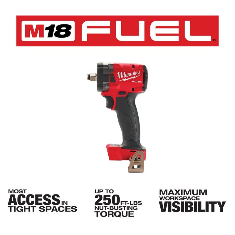 Milwaukee Electric - M18 Fuel 1/2 Compact Impact Wrench W/Fric Ring - Image 2