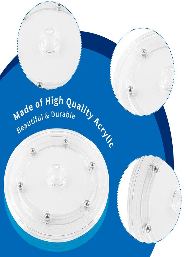Bivethoi 6 Inch Mini Turntable - Clear Rotating Tray, Acrylic Ball Bearing Turntable Plate for Kitchen, Spice Rack, TV, Laptop, Computer Monitor - Image 5
