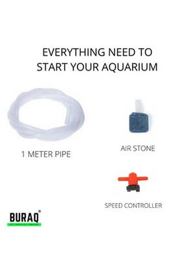 BURAQ Aquarium Hobby St Beginner Kit Set For Aquarium Includes Oxygen Air Pump Motor | Sponge Filter | Begginer | Advance | Pro | Complete - Image 3