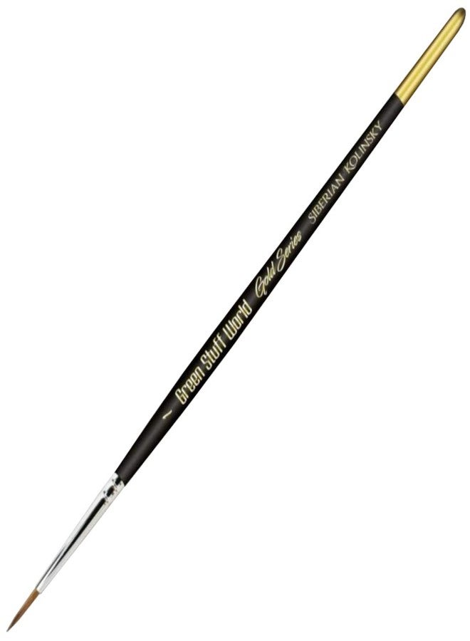 Green Stuff World for Models and Miniatures Gold Series Siberian Kolinsky Brush - Size 1 (2358) - Image 1