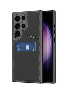 DUX DUCIS DUX DUCIS Case for Samsung Galaxy S24 Ultra Case Wallet with Kickstand and Credit Card Holder Compatible with MagSafe Leather Heavy Duty Protective Case Cover (Black)  - Image 1