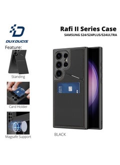 DUX DUCIS DUX DUCIS Case for Samsung Galaxy S24 Ultra Case Wallet with Kickstand and Credit Card Holder Compatible with MagSafe Leather Heavy Duty Protective Case Cover (Black)  - Image 5