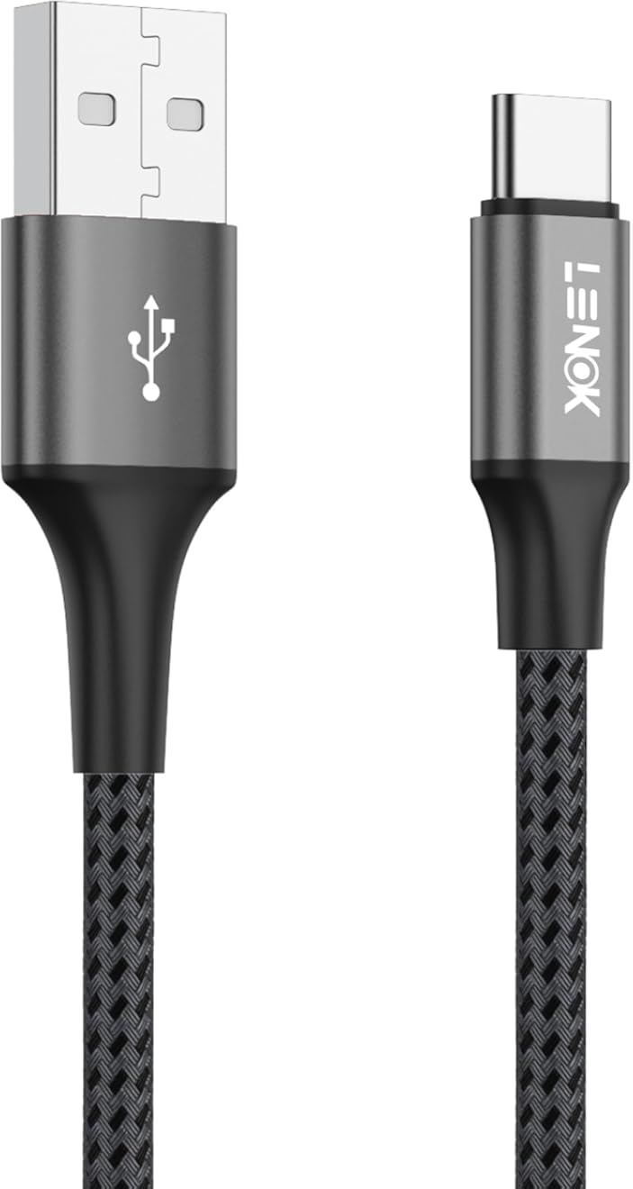 LENOK USB A to USB C Cable, Car Carplay Cable USB A to Type C Cable Fast Charging Braided USB C Cord for iPhone 17 & 16, Galaxy S25, Pixel 10, iPad Pro, Airpods Pro, Switch & More - (1 M)