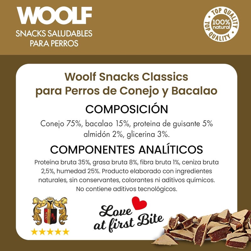 Woolf Rabbit and Cod Triangle for Dog and Cat 100 g - Image 5