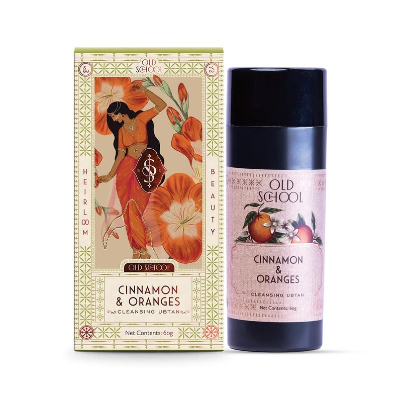 Old School Rituals Cinnamon  Oranges Cleansing Ubtan  Exfoliating Face Wash Powder  For Radiant  Clear Skin  60g  Removes Dead Skin  Impurities  Infused with Natural Cinnamon  Orange Extracts - Image 2