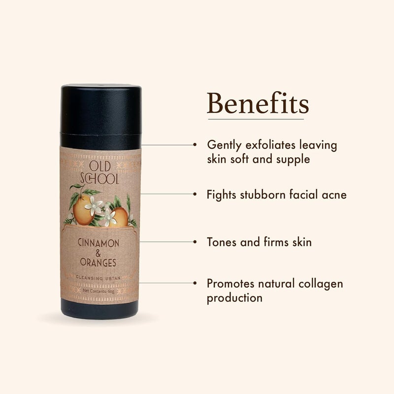 Old School Rituals Cinnamon  Oranges Cleansing Ubtan  Exfoliating Face Wash Powder  For Radiant  Clear Skin  60g  Removes Dead Skin  Impurities  Infused with Natural Cinnamon  Orange Extracts - Image 4