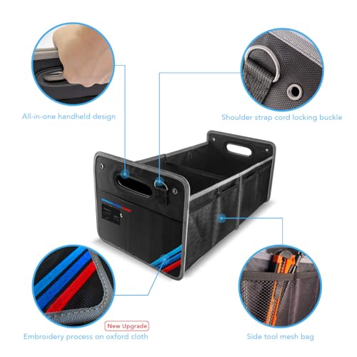 Junsungo Car Trunk Organizer, Waterproof Collapsible Portable Multipurpose Storage Box, Tool Grocery bag organizer, Organizer For X1 X3 X5 E30 Suv Garage Home - Image 3