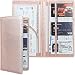 Bodskad Car Registration and Insurance Holder Premium Leather Insurance and Registration Holdervehicle Glove Box Car Organizer with Magnetic Shut for Cards Driver License Rose Gold - Image 2
