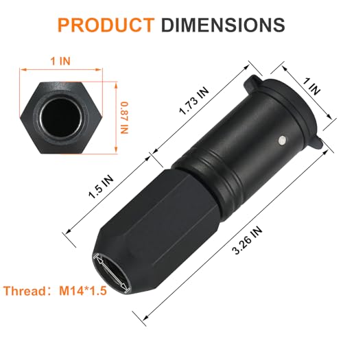 TOPSHINE Spare Tire Lock, Heavy Duty Wheel Anti-Theft Lock, M14*1.5 Thread, Compatible with 2018+ Jeep Wrangler JL, 2 Keys - Image 2
