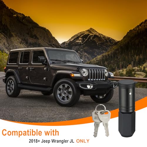 TOPSHINE Spare Tire Lock, Heavy Duty Wheel Anti-Theft Lock, M14*1.5 Thread, Compatible with 2018+ Jeep Wrangler JL, 2 Keys - Image 5