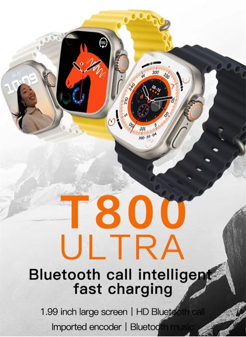 Ultra - Smart Watch T800 Ultra Health Fitness Tracker Sport Watch 49MM-Black - Image 1
