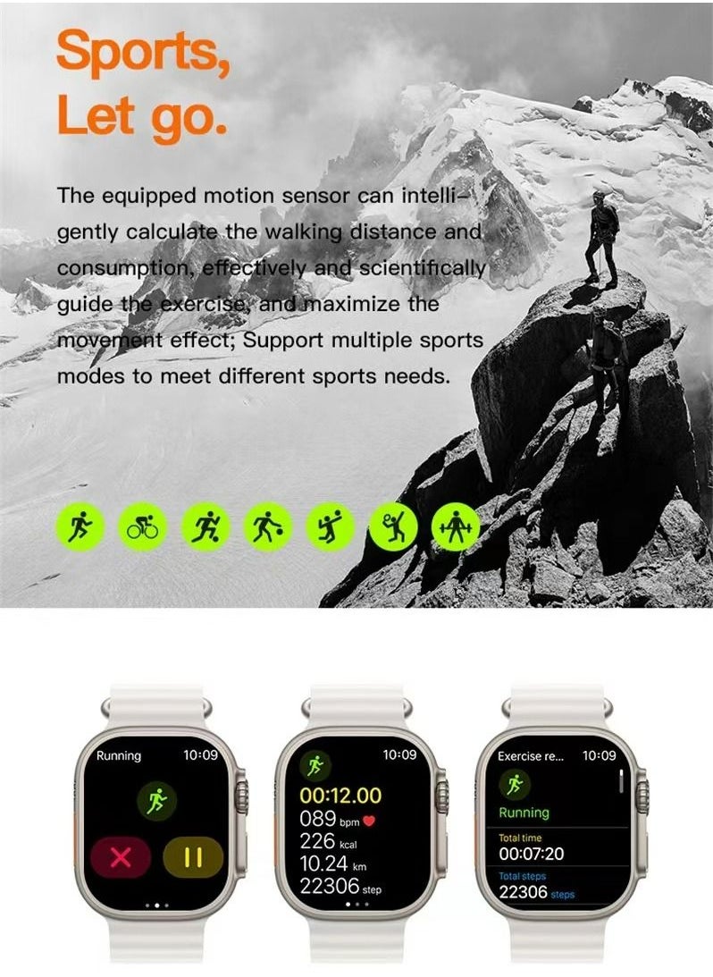 Ultra - Smart Watch T800 Ultra Health Fitness Tracker Sport Watch 49MM-Black - Image 1
