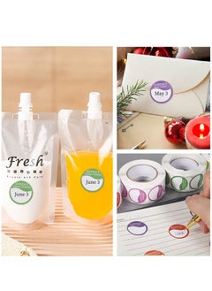 Y&D Week Labels, 3500 Food Labels Stickers, Circular Full Day Dots Stickers for Commercial Kitchen, Restaurants, and Catering Outlets, 500 per Roll  - Image 2