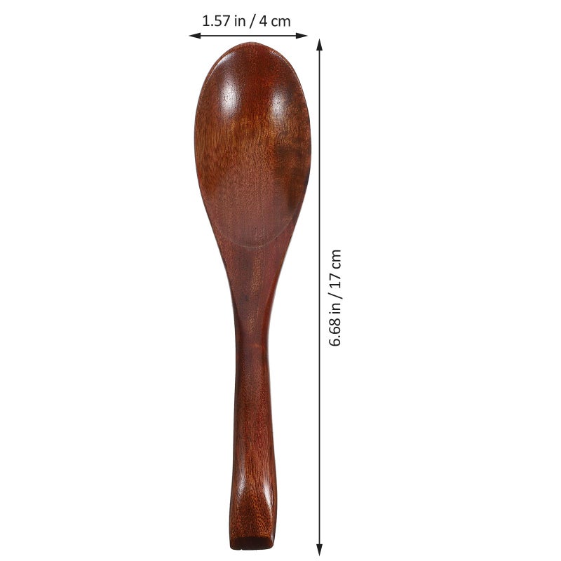 Nanmu Wood Kitchen Spoons Set 4pcs 6 69 Inches Salad Soup Stirring Utensils - Image 3