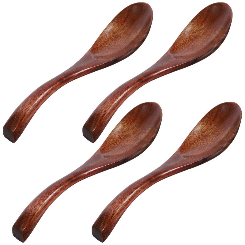 Nanmu Wood Kitchen Spoons Set 4pcs 6 69 Inches Salad Soup Stirring Utensils - Image 2