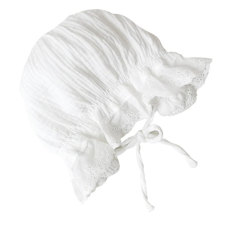 Toddler Sun Protection Hat Girls Breathable Sweat Adsorbent Summer Cap White - Image 2