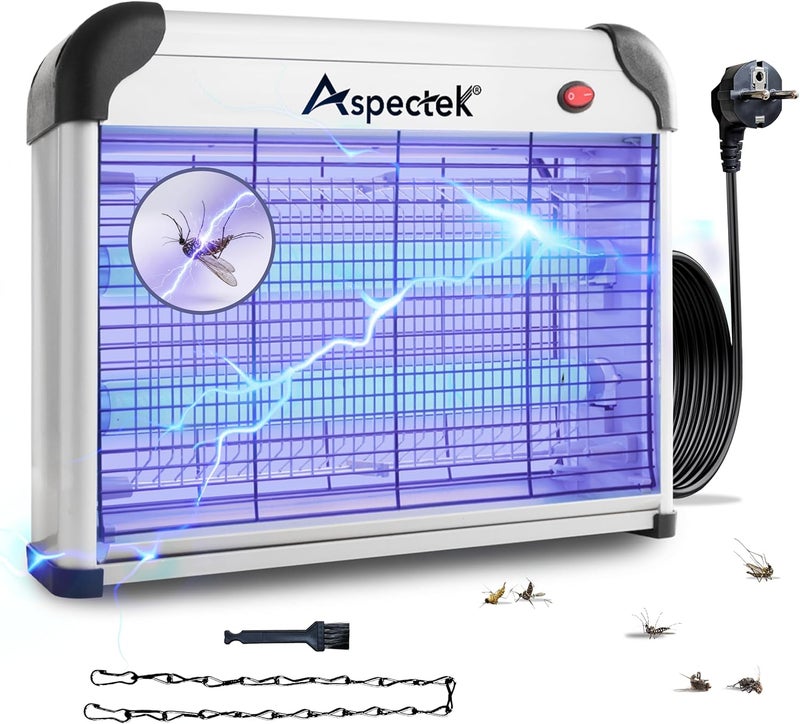 Aspectek Mosquito Killer Lamp - UV - Electric Insect Killer - 20 W - Indoor - Effective Fly Trap, 20-120 m² - Image 1