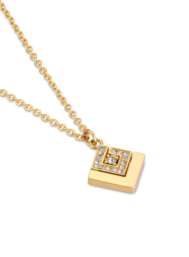 Guy Laroche Grace Gold Plated Necklace With Crystals