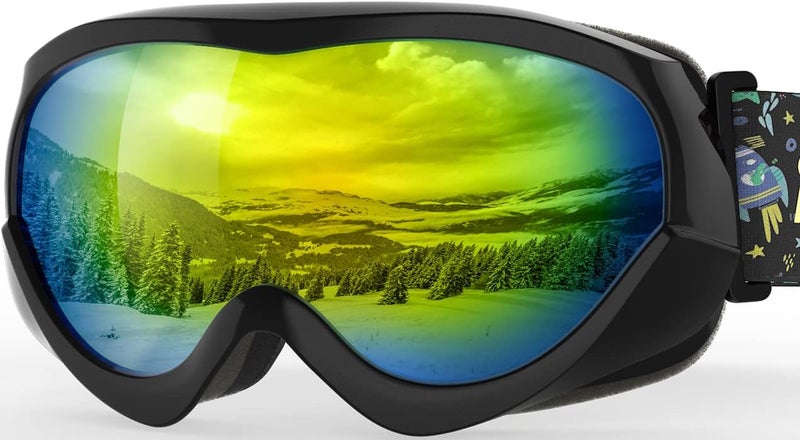 OutdoorMaster Kids Ski Goggles - Helmet Compatible Snow Goggles for Boys & Girls with 100% UV Protection - Image 1