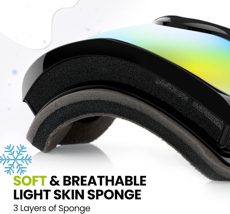 OutdoorMaster Kids Ski Goggles - Helmet Compatible Snow Goggles for Boys & Girls with 100% UV Protection - Image 4