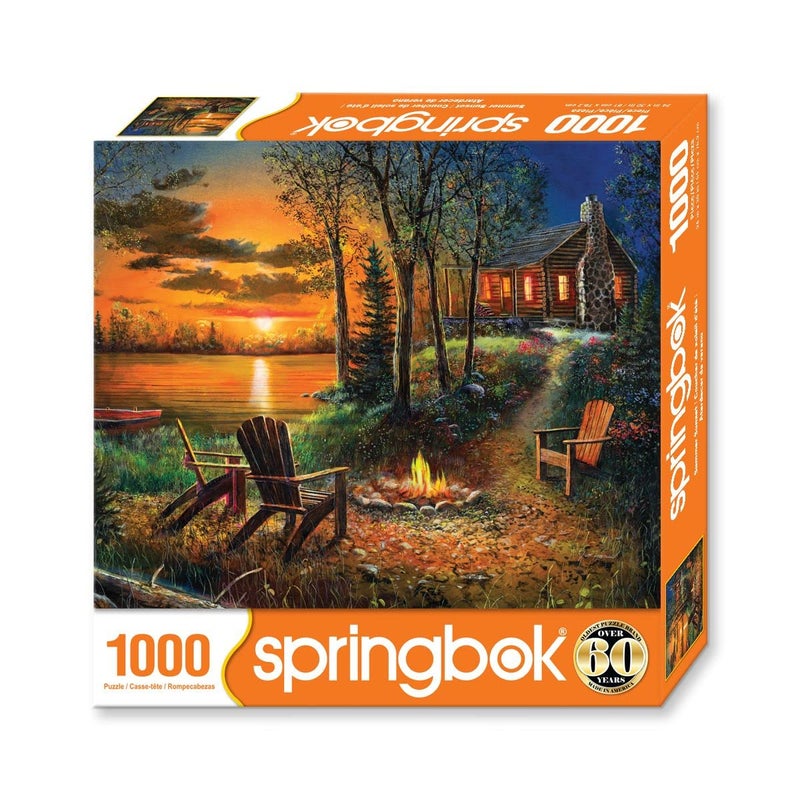 Springbok's 1000 Piece Jigsaw Puzzle Summer Sunset - Made in USA - Image 2