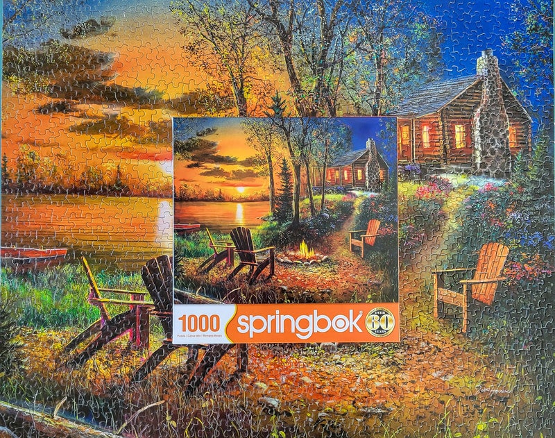 Springbok's 1000 Piece Jigsaw Puzzle Summer Sunset - Made in USA - Image 3