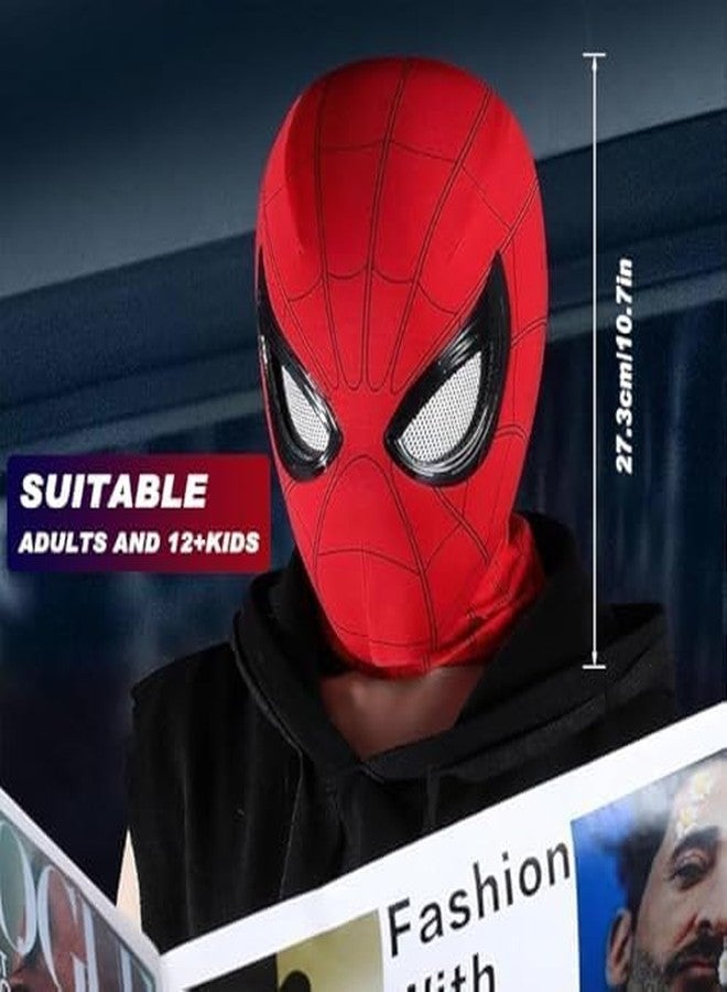 SHOPOGENIX Kids Superhero Mask Costume - Full Face Stretchable Cosplay Mask with Breathable Mesh Eyes | Halloween, Birthday Party, Fancy Dress & Role Play Costume for Boys & Girls (Red) - Image 2