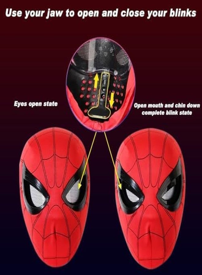 SHOPOGENIX Kids Superhero Mask Costume - Full Face Stretchable Cosplay Mask with Breathable Mesh Eyes | Halloween, Birthday Party, Fancy Dress & Role Play Costume for Boys & Girls (Red) - Image 4