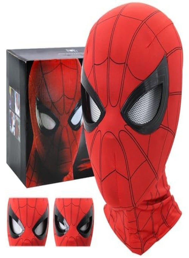 SHOPOGENIX Kids Superhero Mask Costume - Full Face Stretchable Cosplay Mask with Breathable Mesh Eyes | Halloween, Birthday Party, Fancy Dress & Role Play Costume for Boys & Girls (Red) - Image 1