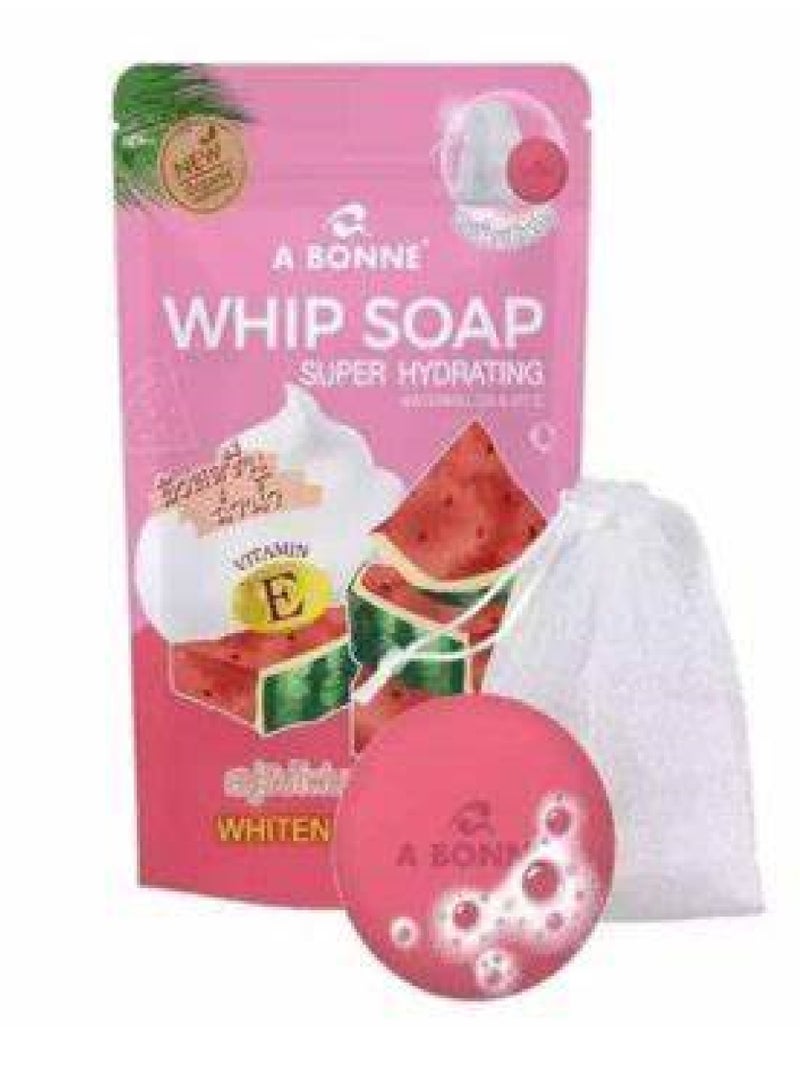 A BONNE Whip Soap Watermelon And Vitamin E Super Hydrating Multicolour 100grams