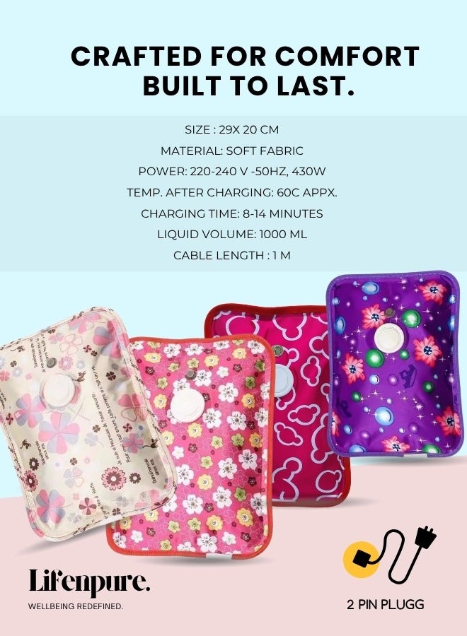 Lifenpure Lifenpure™Electric rechargeable heating hot water bag for shoulder neck back and menstrual pain relief assorted colors  - Image 5