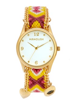 Manoush Manoush Néo Indie Collection - Unisex Analogue Classic Quartz Multicolour Fabric Band Wrist Watch - MSHNI01  - Image 1