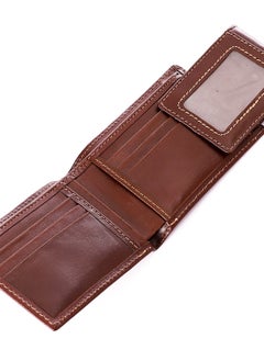 Generic Leather (RO 103) Wallet for men, Mens wallet – Soft Touch Rustic Leather, Extra Capacity with 1 ID Slot, Compact Convenience and Ideal Gift - Men's Wallet with 9 Card Slots.with cash pocket .Brown  - Image 1