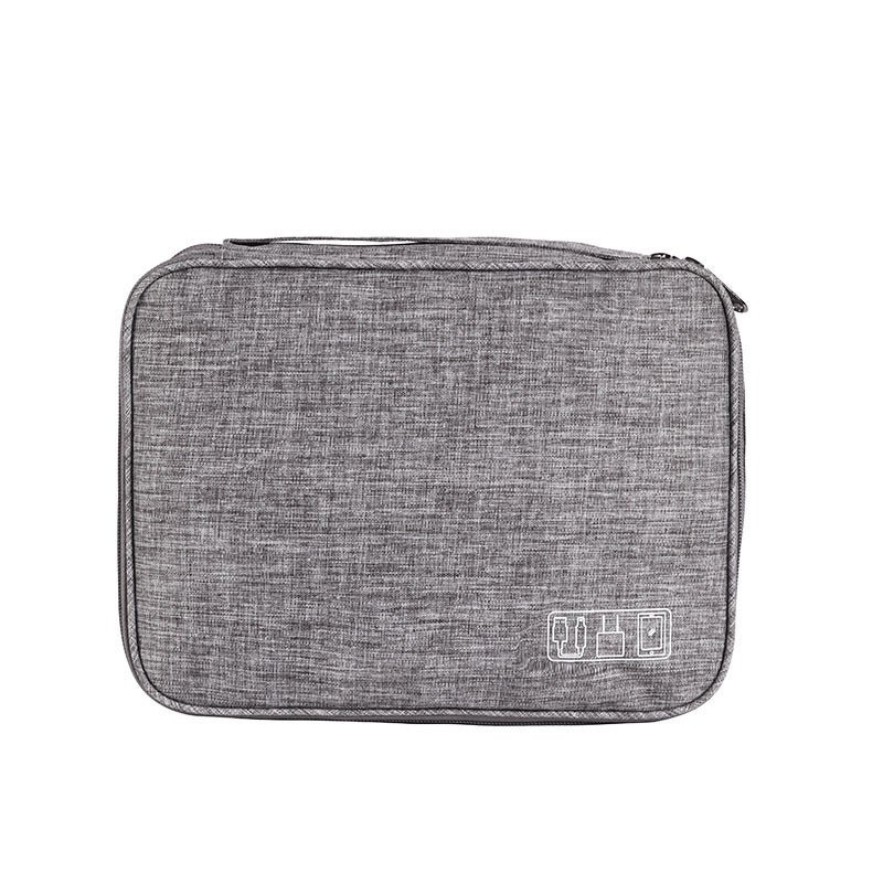 Cationic Charger Cosmetics Bag Portable Data Cable Mobile Phone Cosmetics Bag Waterproof Three-Layer Digital Bag - Image 1