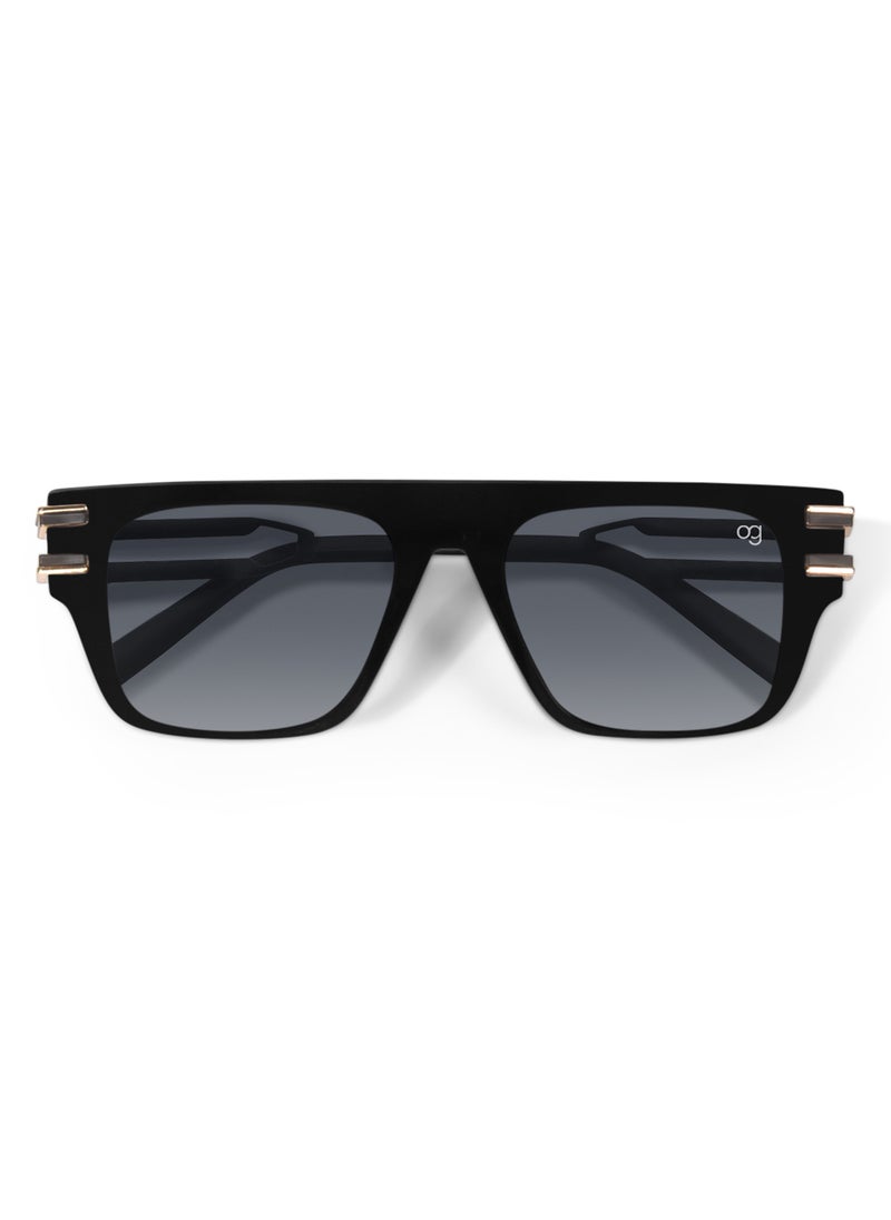 Woggles Monolith Black Rectangle Sunglasses  - Image 2