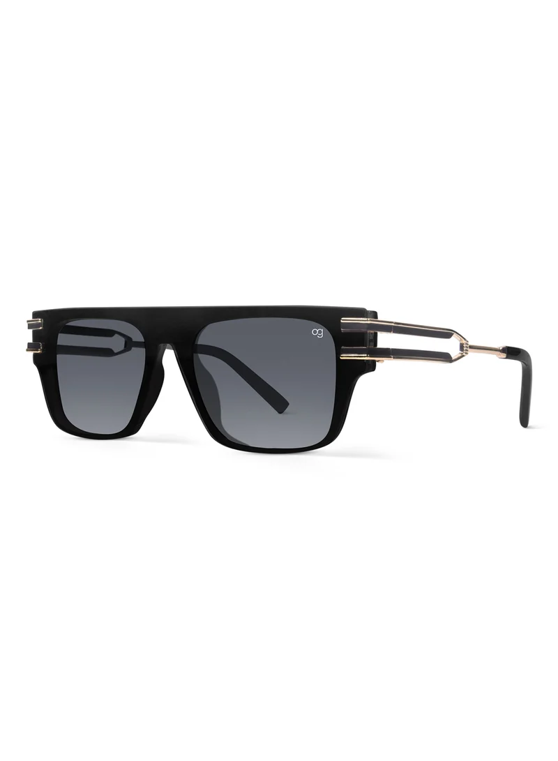 Woggles UV- Protected Black Rectangle Sunglasses