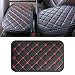 Couslcd Car Center Console Cushion Pad Universal PU Leather Waterproof Car Armrest Protection Cover Comfortable Universal Car Interior Decor Accessories for SUV Sedan Truck BlackRed - Image 2