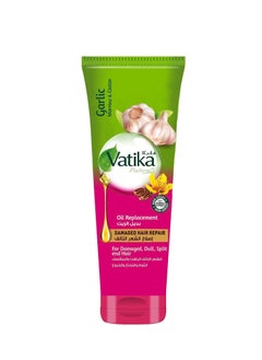 Vatika Naturals Damaged Hair Repair | Garlic, Marrow & Castor | For Damaged and Dull Hair Non Sticky and Non Greasy 200 ml  - Image 1