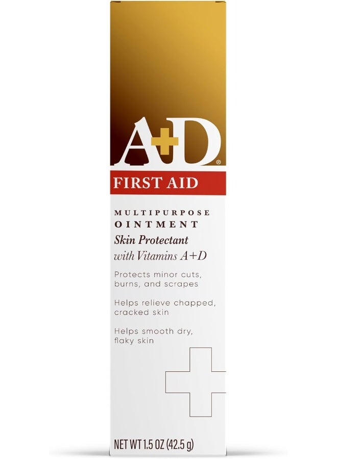 BAYER A+D First Aid Ointment - Moisturizing Skin Protectant for Dry Cracked Hands, Elbows, Heels, and Lips - Use After Hand Washing - Image 1