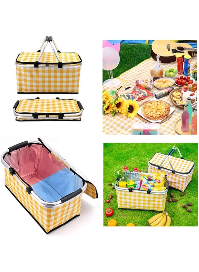 PROMASS promass Picnic Mat and Basket,Beach and Desert Mat,Foldable Cooler Bag and Picnic Blanket,2M*2M Large Size Waterproof and Sandproof Camping Mat (Mat and Basket) - Image 3