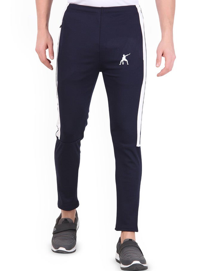 PREEN Men Striped Mid Rise Slim Fit Track Pants - Image 1