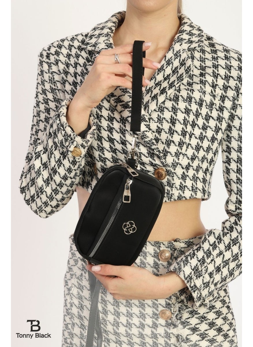 tonny black - Women's Mini Waterproof Crossbody Adjustable Strap Multi Compartment Small Handbag and Shoulder Bag - Image 1