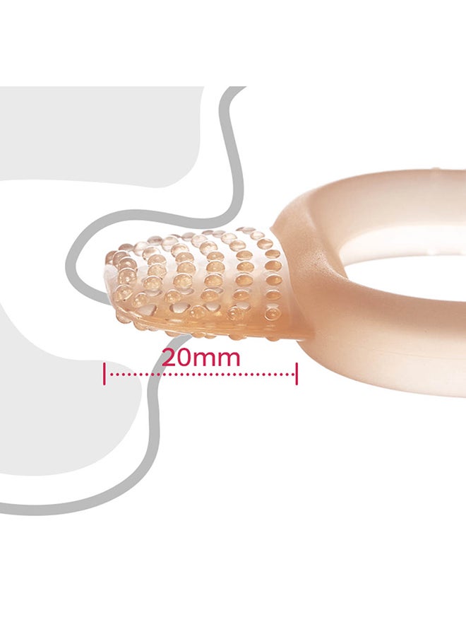 Babycare Babycare - Baby Teether 2 Pieces Set, Pearl Powder, BPA-Free, Non-Toxic, Soft Silicone, Safe for Babies, Easy to Grip, Gentle on Gums, Ideal for Teething Relief, Portable, Durable Design  - Image 4