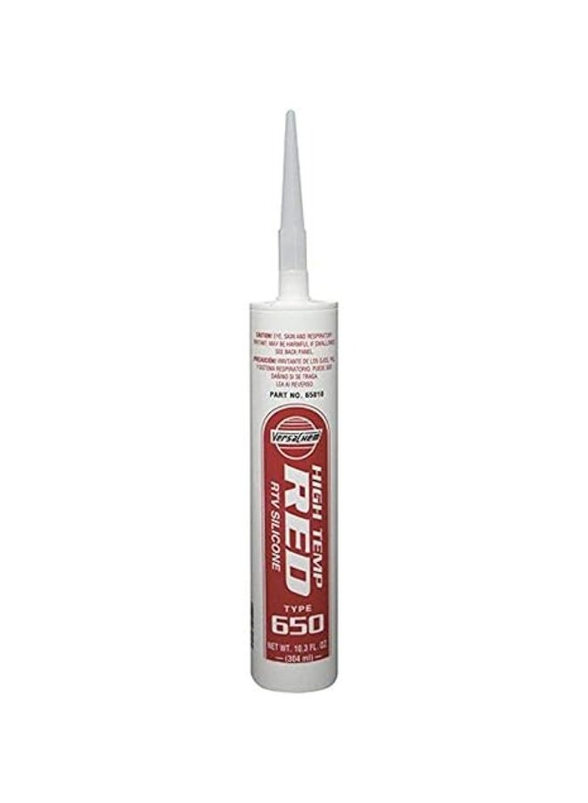 Versachem 65010 High Temperature Red RTV Silicone Gasket Maker 10.3 oz (650°F) Engine Sealant Automotive Oil Pan Valve Cover Sensor Safe OEM - Image 1